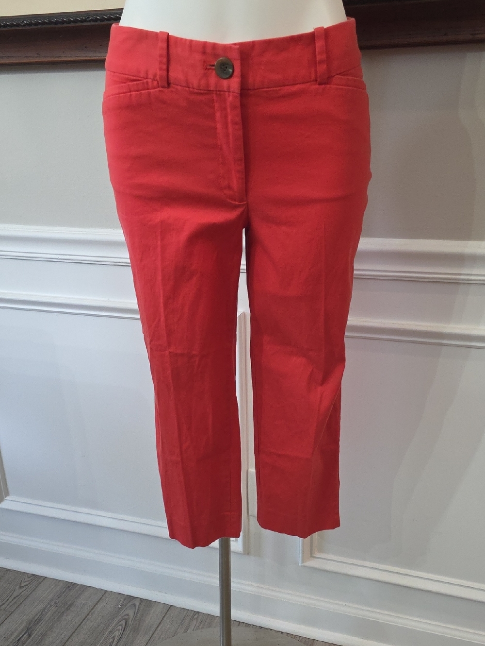 Talbots Petite Coral Crop Pants - Bright Coral